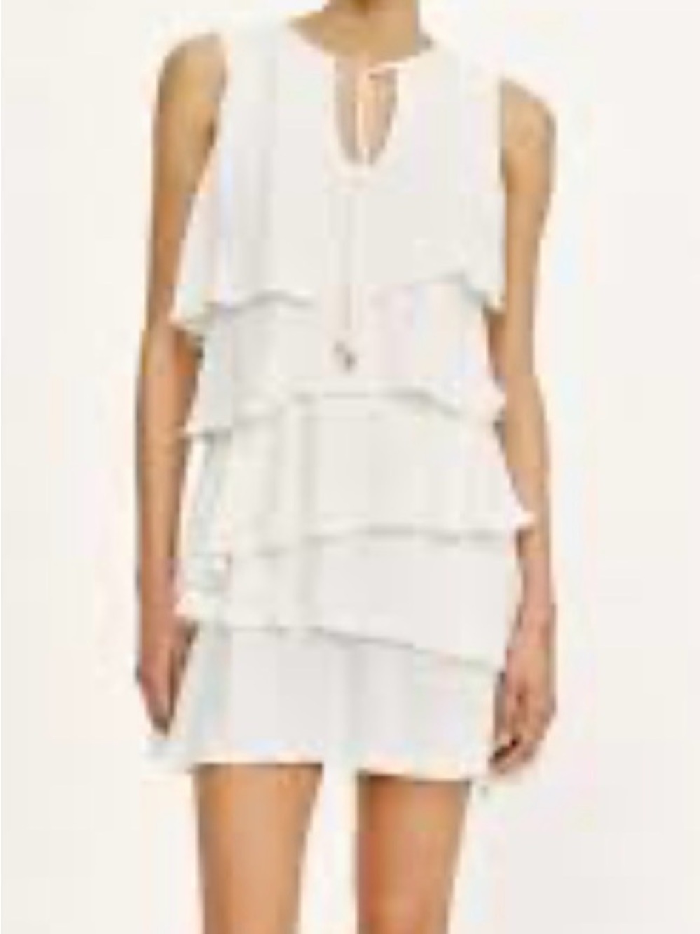 NWT Zara Short Ruffled Dress In Ecru (Style Code: 2134/842/712) Size S New